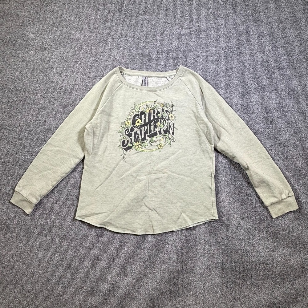 Independent Trading Chris Stapleton Sweatshirt Womens S Green Pullover PRM2000C